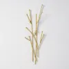 Modern 11-Hook Wall Mounted Coat Rack in Gold with Tree Branch Shape