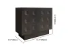1050mm Black Sideboard Buffet Doors&Drawers Modern Circle Patterned Kitchen Cabinet