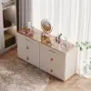 Picture of Chanor 120 cm Glass Top Champagne 6-Drawer Dresser with Jewelry Display