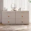 Picture of Chanor 120 cm Glass Top Champagne 6-Drawer Dresser with Jewelry Display