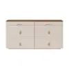 Picture of Chanor 120 cm Glass Top Champagne 6-Drawer Dresser with Jewelry Display