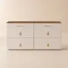 Picture of Chanor 120 cm Glass Top Champagne 6-Drawer Dresser with Jewelry Display