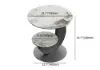 Modern 51 cm Grey Round Sintered Stone End Table with 2 Tiers