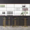 Modern Counter Stool with Back Black Upholstery in Gold
