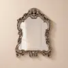 Large Vintage Arch French Shield Wall Mirror Decor 19th Century Champagne Gold Art