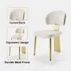 Modern PU Leather Upholstered Dining Chair with Metal Legs, 2 Pieces