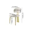 Modern PU Leather Upholstered Dining Chair with Metal Legs, 2 Pieces