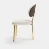 Modern PU Leather Upholstered Dining Chair with Metal Legs, 2 Pieces