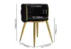 Picture of Sweave Nordic Black Barrel Back Dining Chair Round Accent Chair with Velvet Upholstery