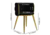 Picture of Sweave Nordic Black Barrel Back Dining Chair Round Accent Chair with Velvet Upholstery