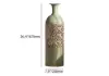 670mm French Country Large Metal Floor Vase Tall Home Geometric Decor Art Green & White