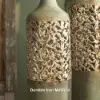 670mm French Country Large Metal Floor Vase Tall Home Geometric Decor Art Green & White