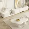 Modern 198 cm - 274 cm Extendable Off-White TV Unit with 4 Drawers