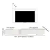 Modern 198 cm - 274 cm Extendable Off-White TV Unit with 4 Drawers