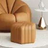 Velvet Wide Hexagonal Pouf Ottoman