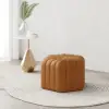 Velvet Wide Hexagonal Pouf Ottoman