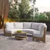 8 Pieces Farmhouse Curved Modular Outdoor Patio Sectional Sofa Set with Coffee Table