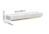 2400mm White Wood Fluted Low TV Stand for Projector with 5 Drawer Modern Stone Top