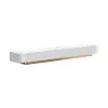 2400mm White Wood Fluted Low TV Stand for Projector with 5 Drawer Modern Stone Top