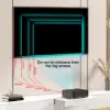 2400mm White Wood Fluted Low TV Stand for Projector with 5 Drawer Modern Stone Top