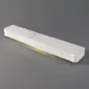 2400mm White Wood Fluted Low TV Stand for Projector with 5 Drawer Modern Stone Top