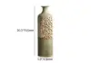 Picture of 515mm French Country Large Metal Floor Vase Tall Home Geometric Decor Art Green & White