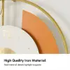 Modern 3D Round Wall Clock Decor Gold Pendulum Geometric Mute Metal Home Clock Art