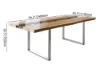 River 2400mm Live-Edge Conference Table Rectangle Table Cable Management Natural & Clear