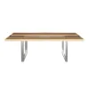 River 2400mm Live-Edge Conference Table Rectangle Table Cable Management Natural & Clear