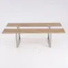River 2400mm Live-Edge Conference Table Rectangle Table Cable Management Natural & Clear