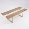 River 2400mm Live-Edge Conference Table Rectangle Table Cable Management Natural & Clear
