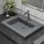 600mm Rectangular Concrete Gray Drop-in Bathroom Basin