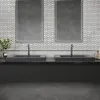 600mm Rectangular Concrete Gray Drop-in Bathroom Basin
