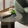White Artificial Flower Arrangement in Vase Dining Table Centerpiece Fake Flower Decor