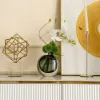 White Artificial Flower Arrangement in Vase Dining Table Centerpiece Fake Flower Decor