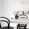 White Artificial Flower Arrangement in Vase Dining Table Centerpiece Fake Flower Decor