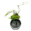 White Artificial Flower Arrangement in Vase Dining Table Centerpiece Fake Flower Decor