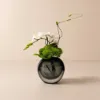 White Artificial Flower Arrangement in Vase Dining Table Centerpiece Fake Flower Decor
