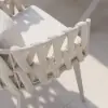 Outdoor Rope Weave & Aluminium Dining Chairs in Beige, Set of 2