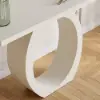 Modern 100 cm White Console Table with Round Base for Entryway