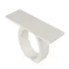 Modern 100 cm White Console Table with Round Base for Entryway