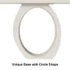 Modern 100 cm White Console Table with Round Base for Entryway