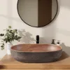 Ceramic Oval Bathroom Vessel Sink Retro Washbasin