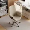 Modern Ivory PU Leather Upholstered High Back Office Chair