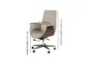 Modern Ivory PU Leather Upholstered High Back Office Chair
