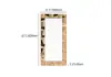 800mm x 1600mm Oversized Glam Rectangle Full Length Floor Mirror with Amber Glass Frame