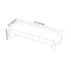 Curva Boucle Upholstered Bedroom Bench – 145cm – White Long Wood