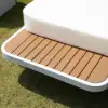 5-Piece Outdoor Aluminium Modular Sectional Set with Coffee Tables for 6 in White