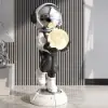 28.8" Astronaut Floor Sculpture Figurine Ornament Art Decor with Ball Lamp USB Charging – AUD-H0729