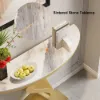 Modern 99 cm Demilune Console Table with White Sintered Stone Top